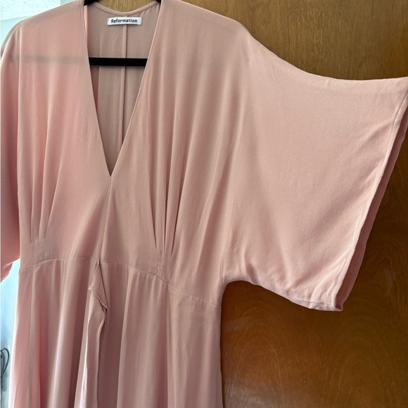 Reformation Winslow Blush Wrap Front Maxi Dress - Picture 8 of 10